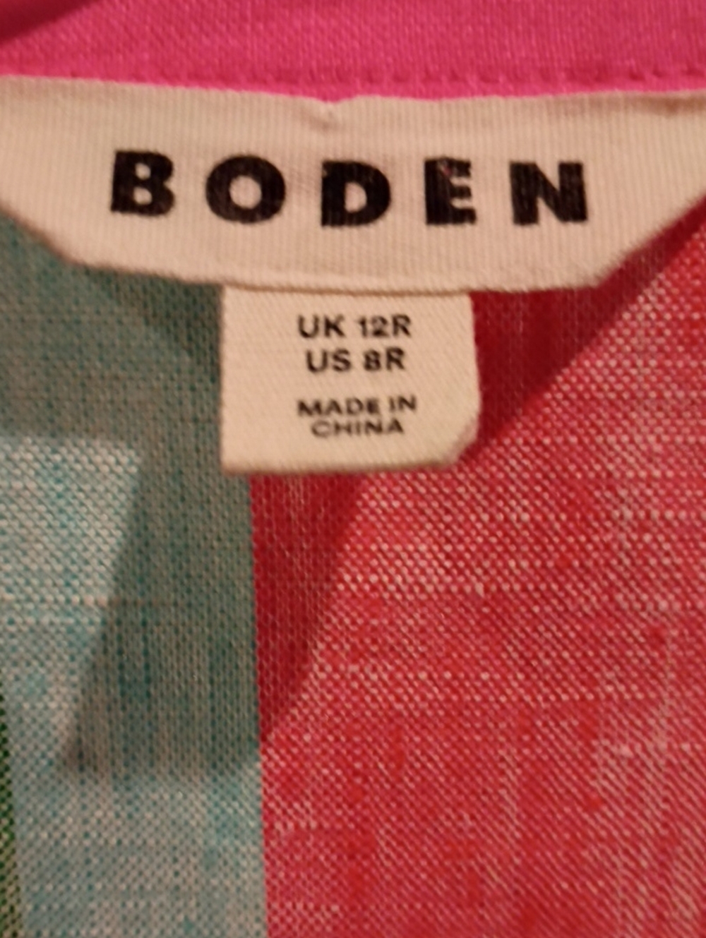 Boden Cleo Multicolored Striped Linen Dress